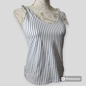 Beachsissi Navy & White Top Tie Tankini size XL